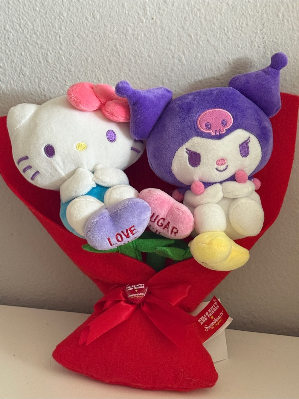 Sanrio Hello Kitty & Kuromi Plush Bouquet - Purple, White, Pink
